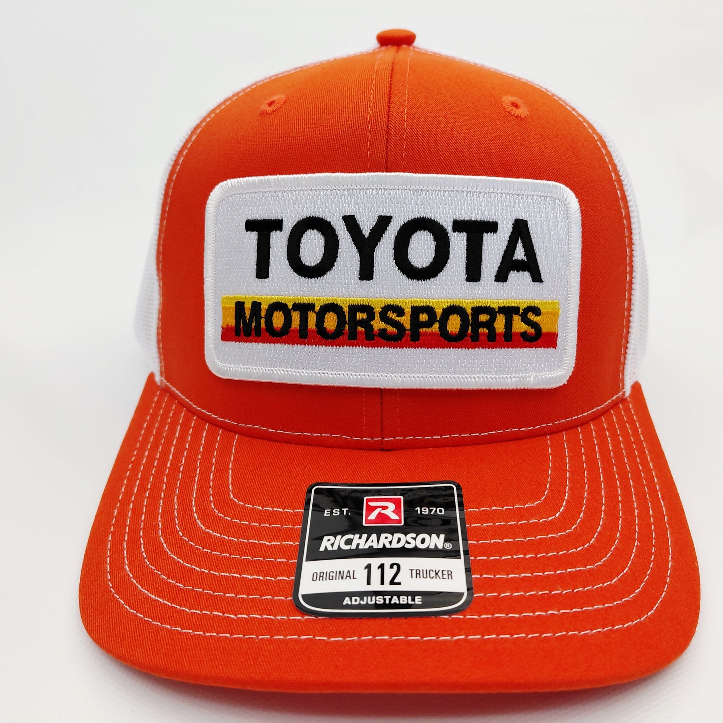 Toyota Motorsports Patch Richardson 112 Trucker Mesh Snapback Cap Hat Orange