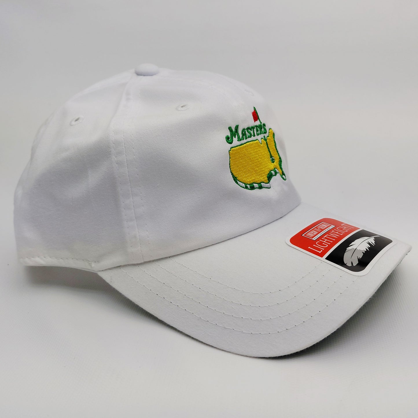 Masters Golf Embroidered Relaxed Dad Cap White Cotton American Needle