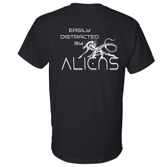 Easily Distracted By Aliens T-Shirt Black