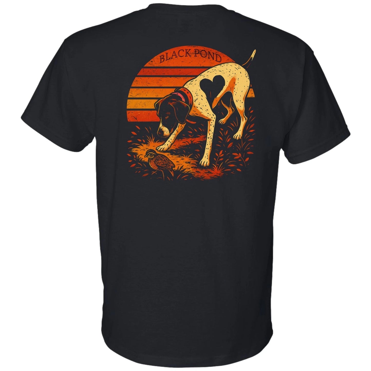 Black Pond German Shorthaired Pointer T-shirt Quail Hunter