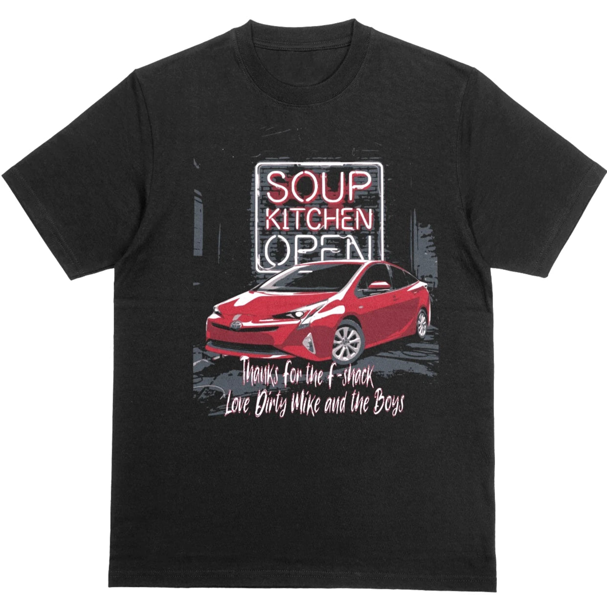 The Other Guys Movie Soup Kitchen Dirty Mike and the boys T-shirt Red Prius