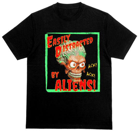 Easily Distracted By Aliens T-Shirt Black