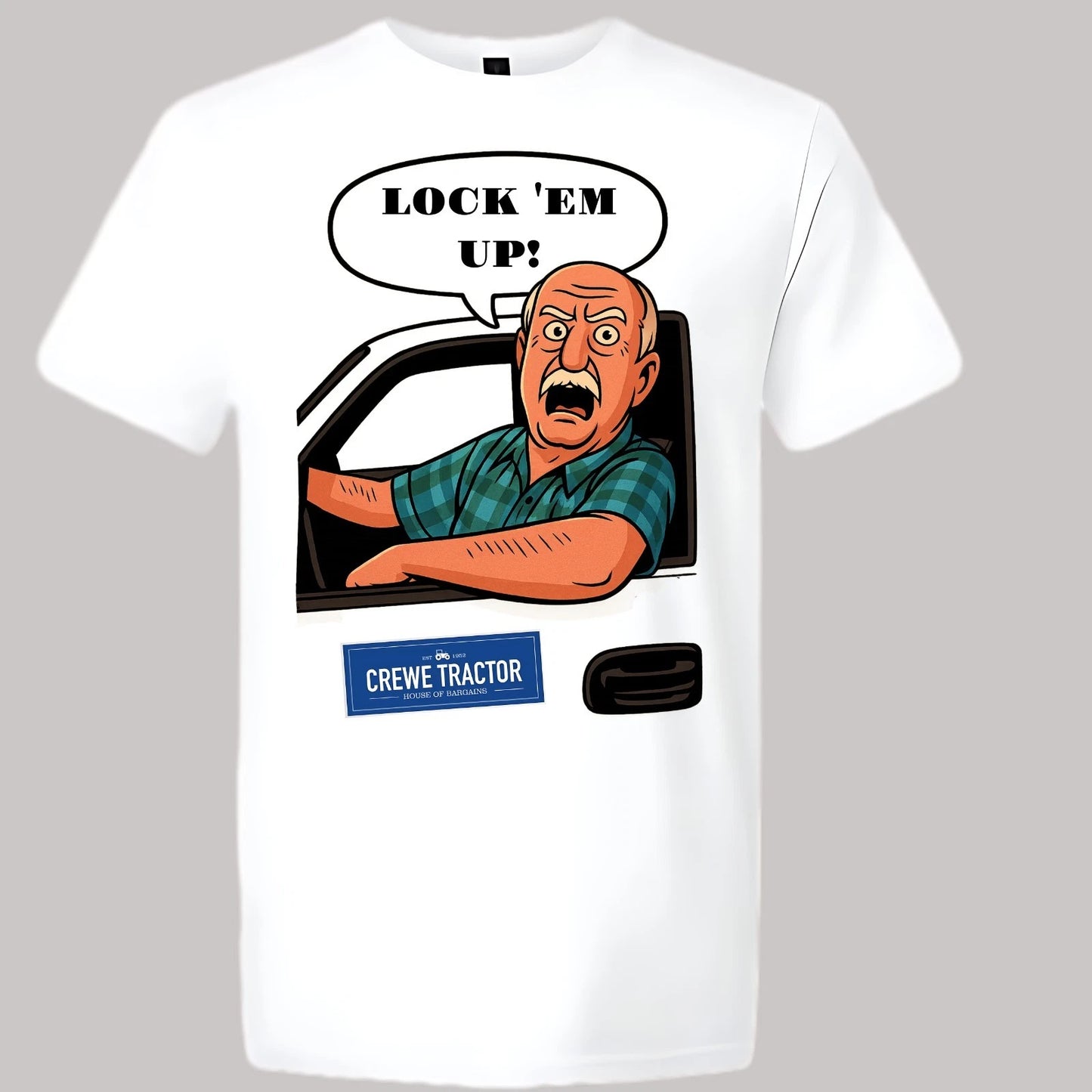 Trey Taylor Crewe Tractor Lock 'Em Up! Men's T-shirt