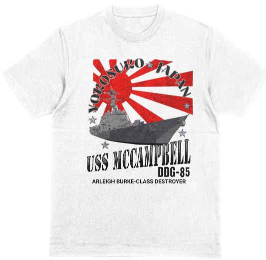 USS McCampbell DDG-85 T-shirt Unisex 100% Cotton