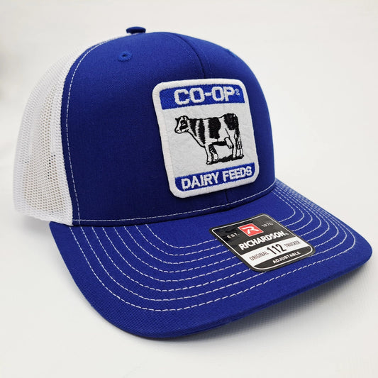 Co-Op Dairy Feeds Richardson 112 Trucker Cap Hat Mesh Snapback Embroidered Patch