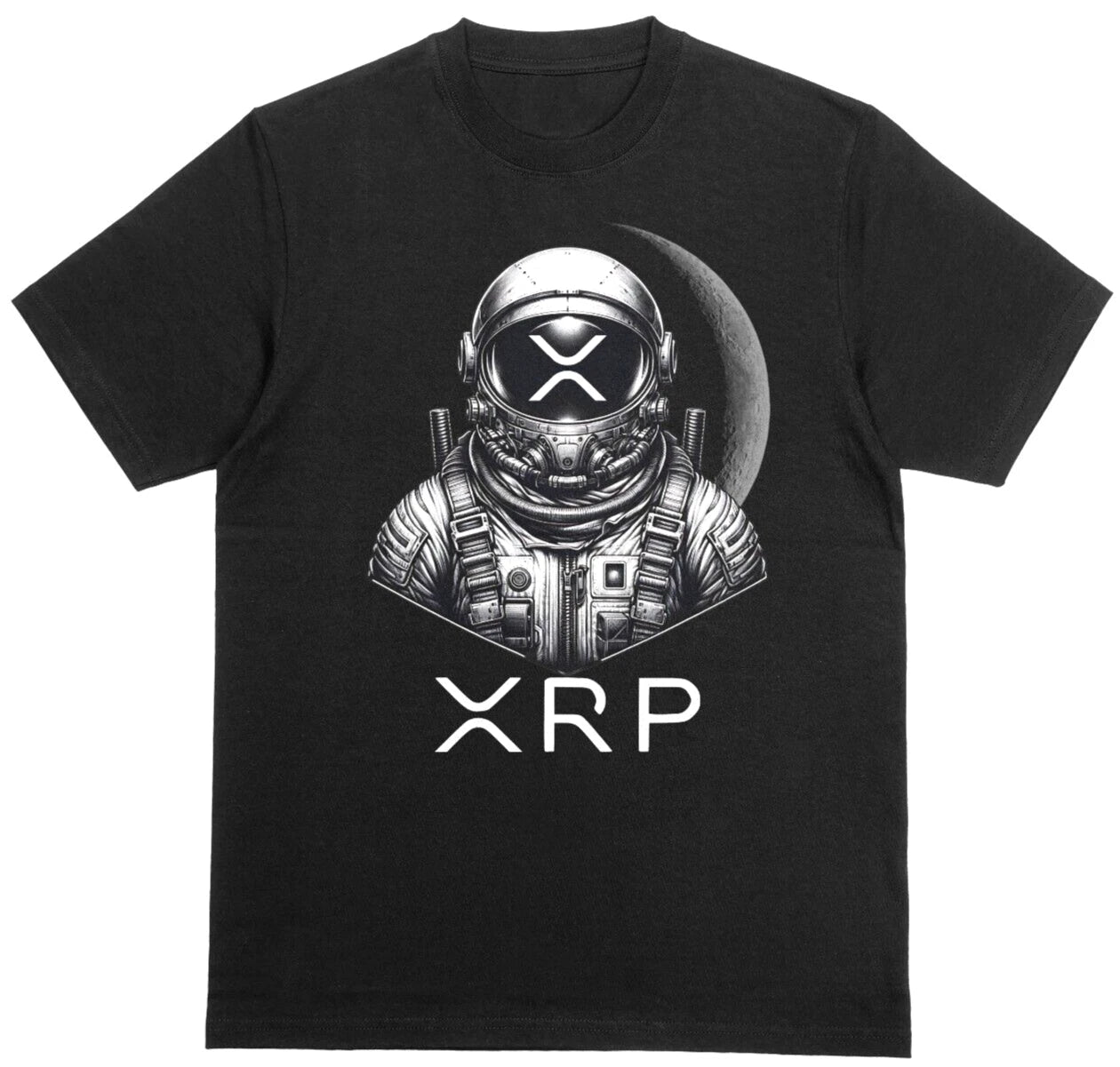 XRP Crypto Currency Coin T-shirt Unisex 100% Cotton Black
