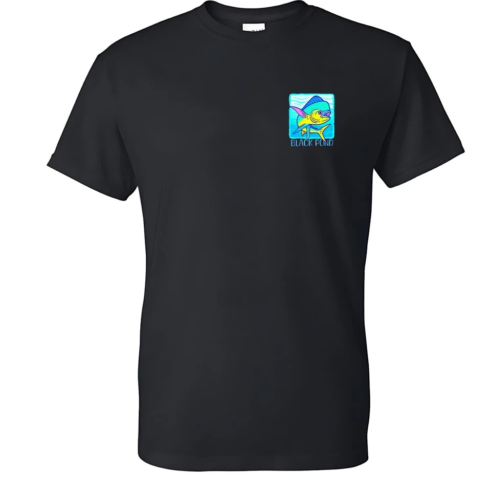 Black Pond Saltwater Series Men's T-shirt Offshore Fishing Mahi Dorado Dolphin