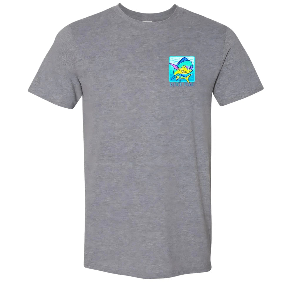 Black Pond Saltwater Series Men's T-shirt Offshore Fishing Mahi Dorado Dolphin