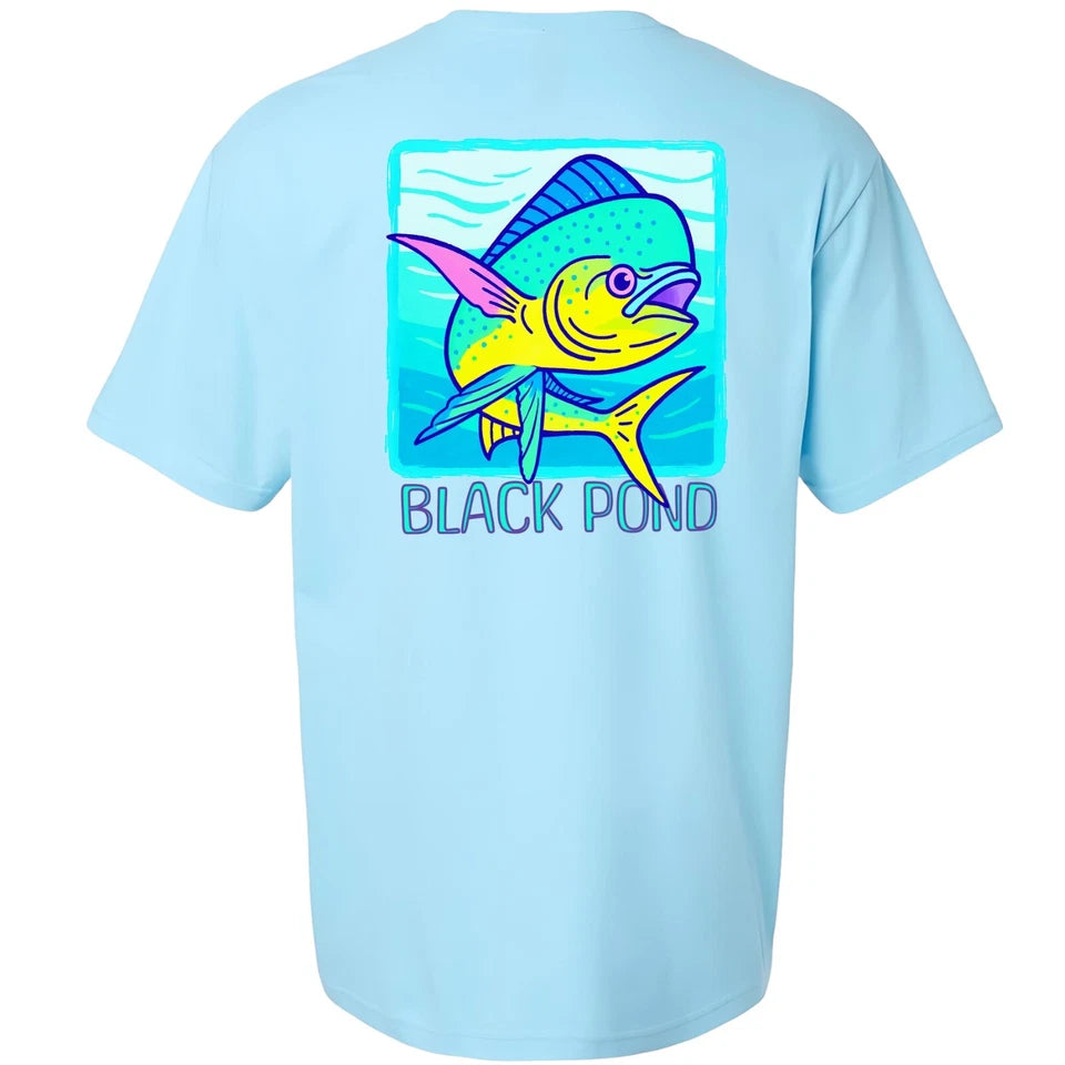 Black Pond Saltwater Series Men's T-shirt Offshore Fishing Mahi Dorado Dolphin