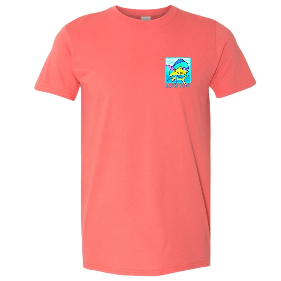 Black Pond Saltwater Series Men's T-shirt Offshore Fishing Mahi Dorado Dolphin