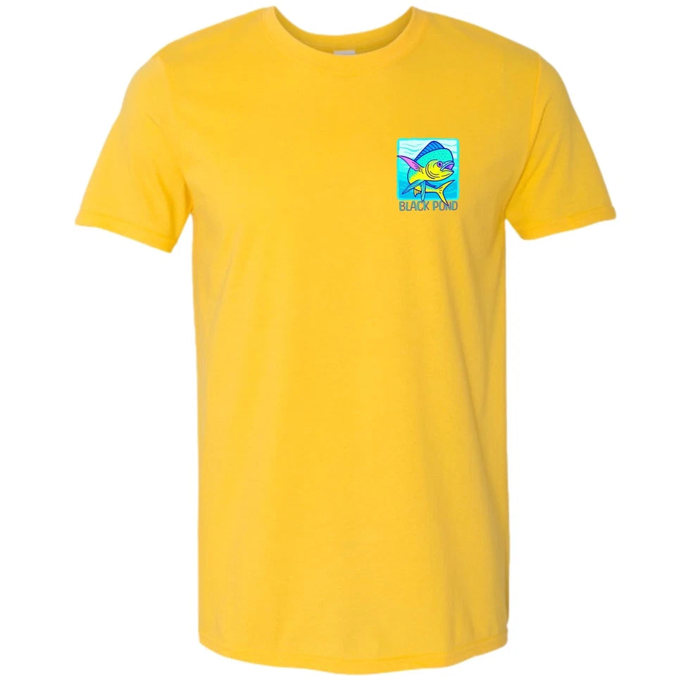 Black Pond Saltwater Series Men's T-shirt Offshore Fishing Mahi Dorado Dolphin