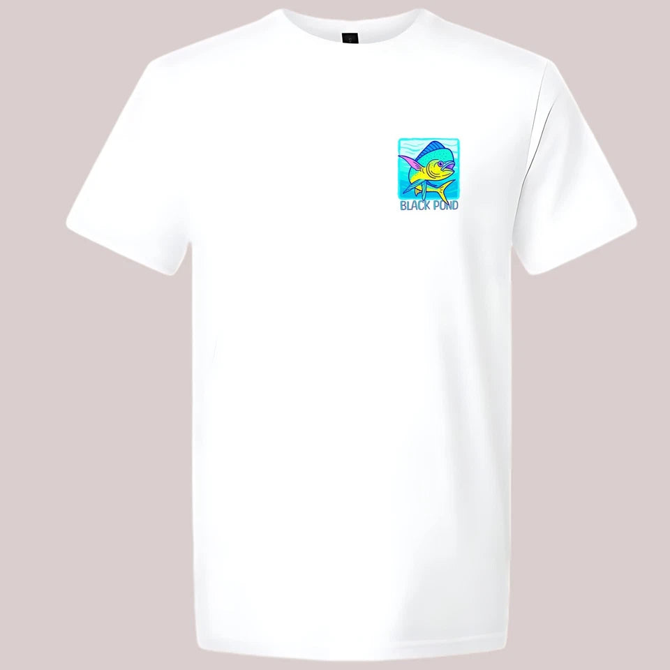Black Pond Saltwater Series Men's T-shirt Offshore Fishing Mahi Dorado Dolphin