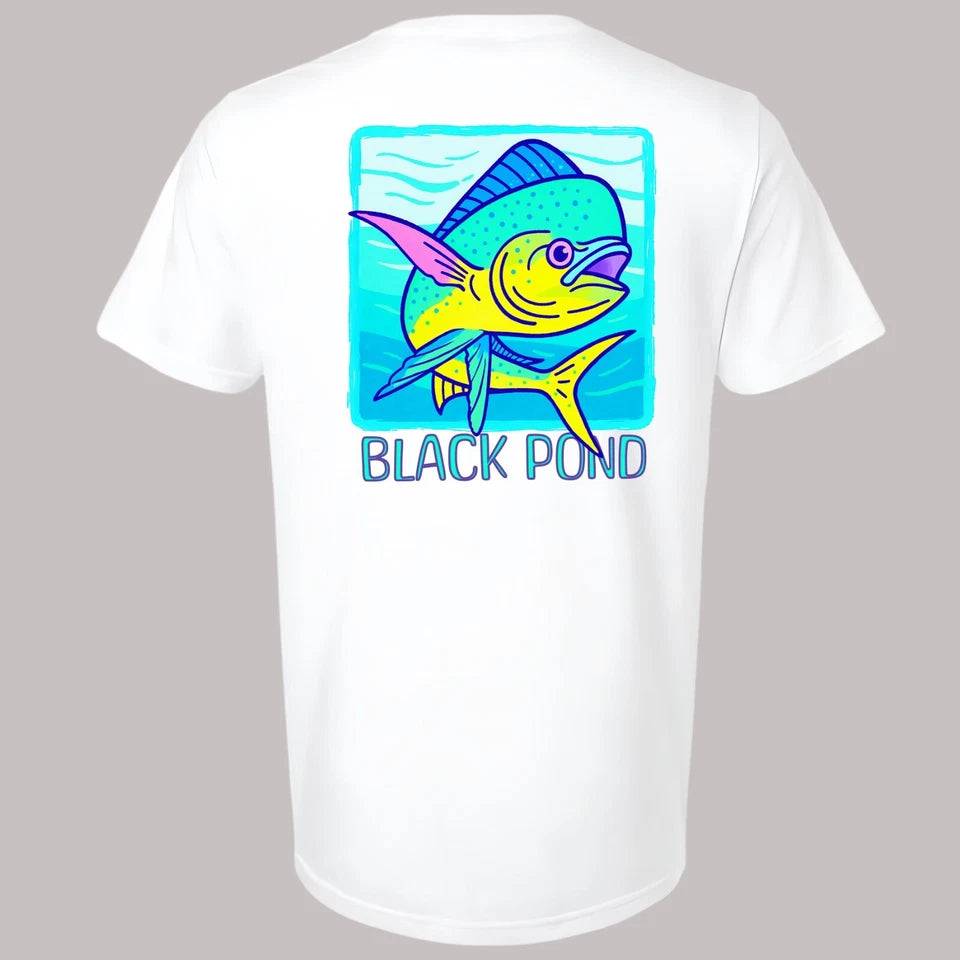 Black Pond Saltwater Series Men's T-shirt Offshore Fishing Mahi Dorado Dolphin