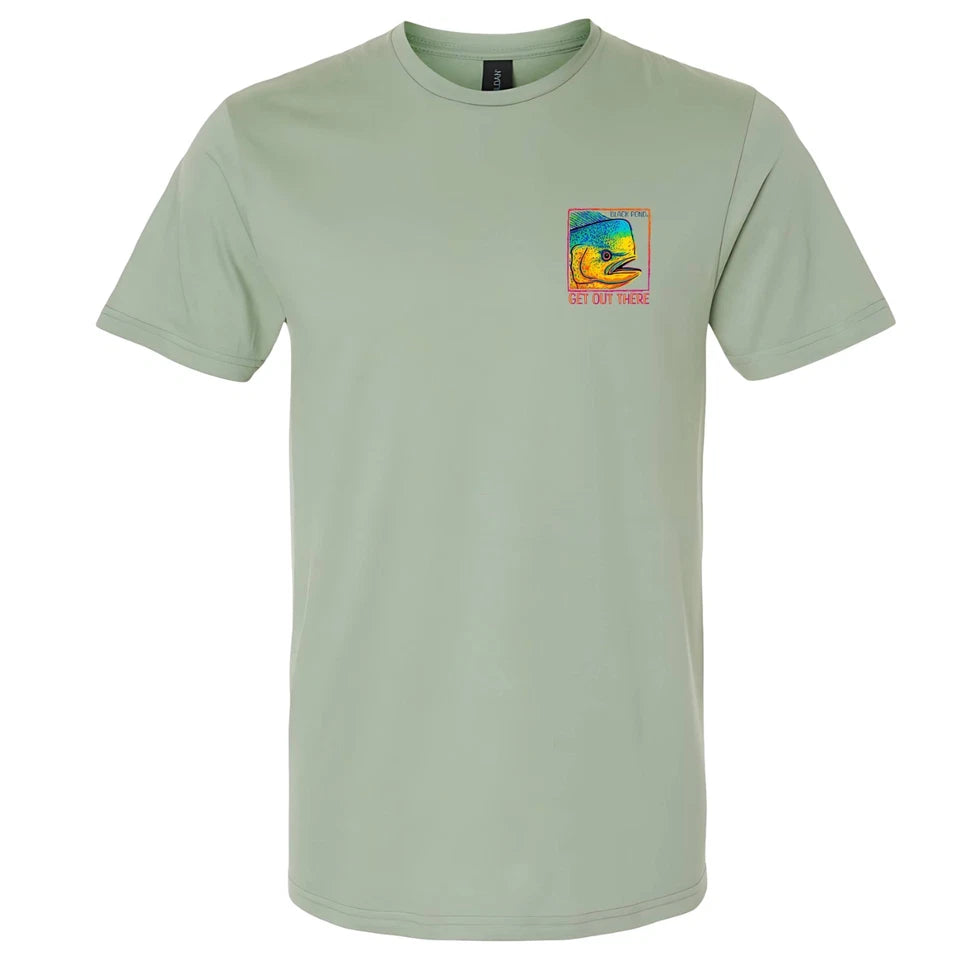 Black Pond Saltwater Series Men's T-shirt Offshore Fishing Mahi Dorado Dolphin
