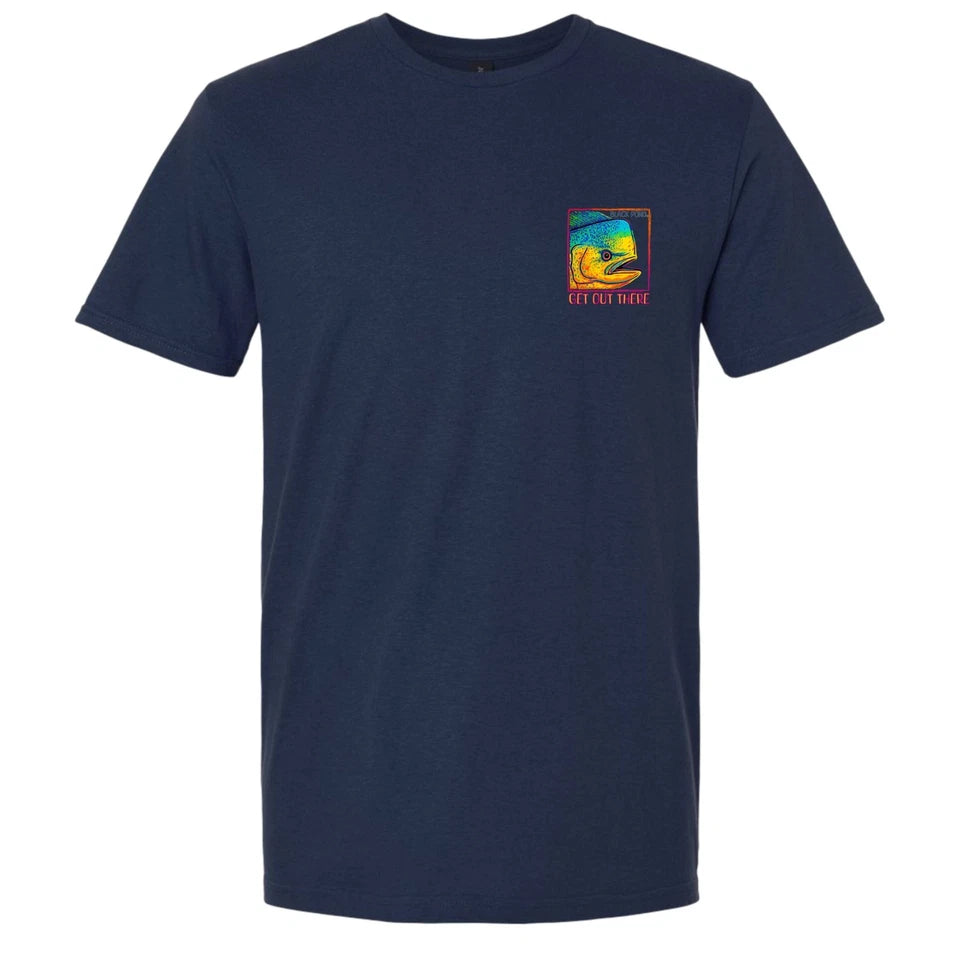 Black Pond Saltwater Series Men's T-shirt Offshore Fishing Mahi Dorado Dolphin