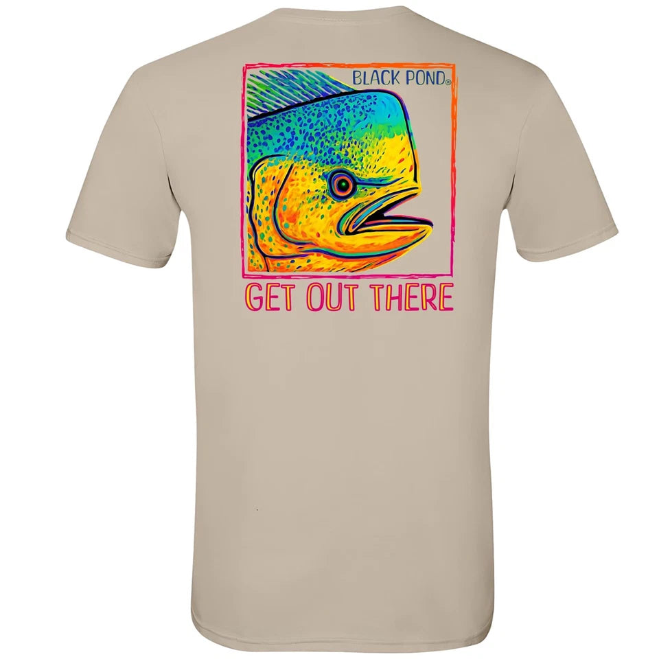 Black Pond Saltwater Series Men's T-shirt Offshore Fishing Mahi Dorado Dolphin
