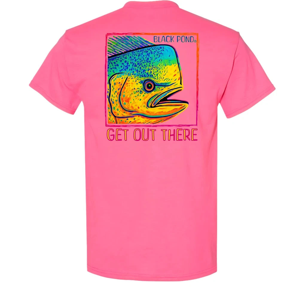 Black Pond Saltwater Series Men's T-shirt Offshore Fishing Mahi Dorado Dolphin