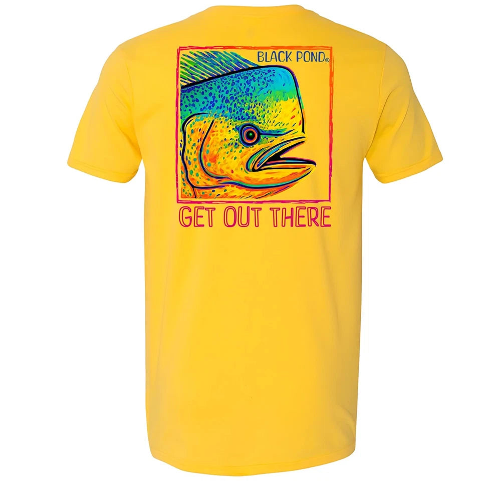 Black Pond Saltwater Series Men's T-shirt Offshore Fishing Mahi Dorado Dolphin