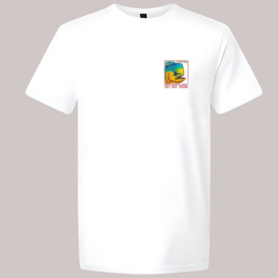 Black Pond Saltwater Series Men's T-shirt Offshore Fishing Mahi Dorado Dolphin