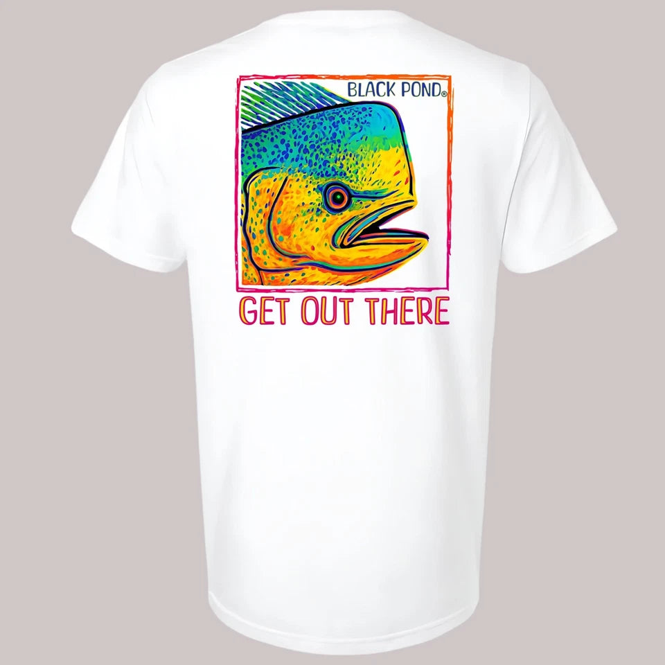 Black Pond Saltwater Series Men's T-shirt Offshore Fishing Mahi Dorado Dolphin