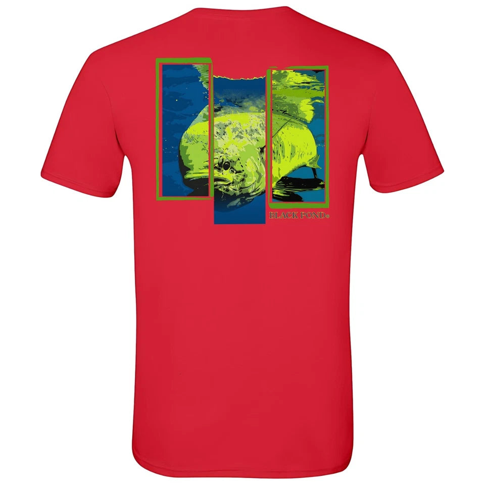 Black Pond Saltwater Series Men's T-shirt Offshore Fishing Mahi Dorado Dolphin