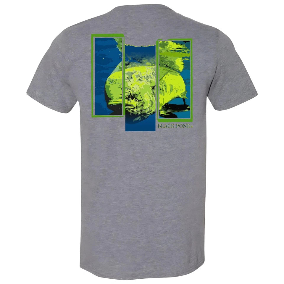 Black Pond Saltwater Series Men's T-shirt Offshore Fishing Mahi Dorado Dolphin