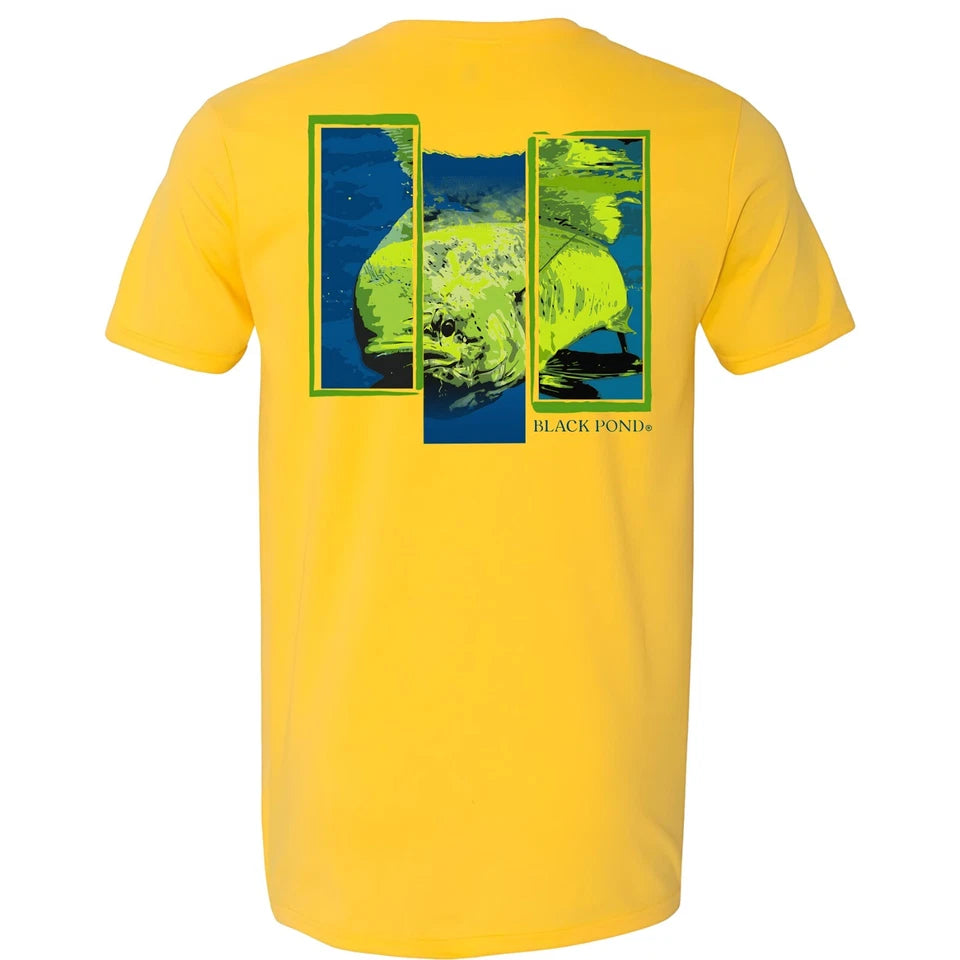 Black Pond Saltwater Series Men's T-shirt Offshore Fishing Mahi Dorado Dolphin