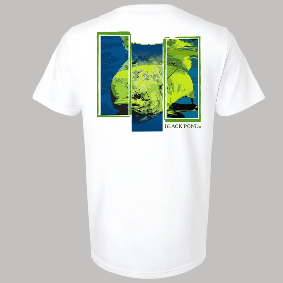 Black Pond Saltwater Series Men's T-shirt Offshore Fishing Mahi Dorado Dolphin