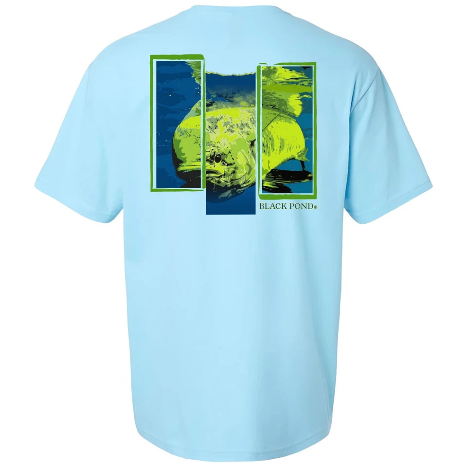 Black Pond Saltwater Series Men's T-shirt Offshore Fishing Mahi Dorado Dolphin