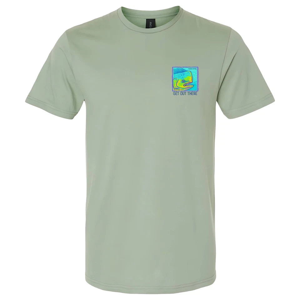 Black Pond Saltwater Series Men's T-shirt Offshore Fishing Mahi Dorado Dolphin