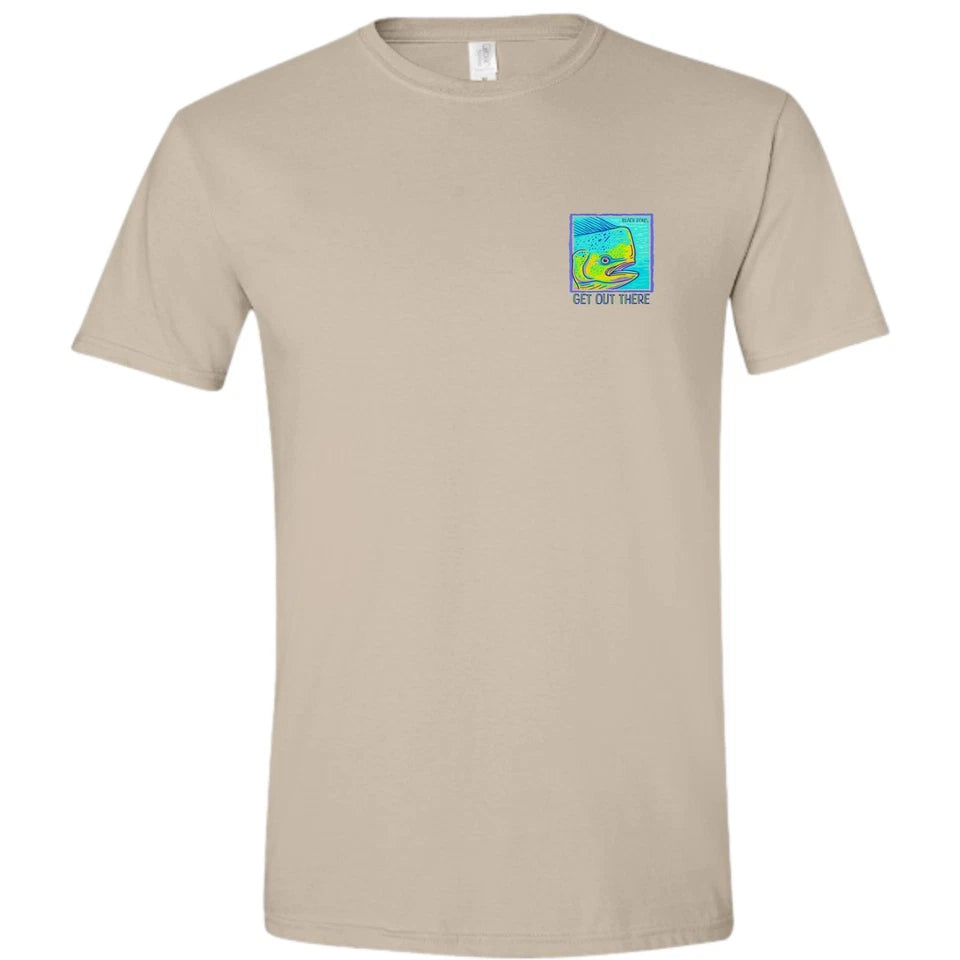 Black Pond Saltwater Series Men's T-shirt Offshore Fishing Mahi Dorado Dolphin