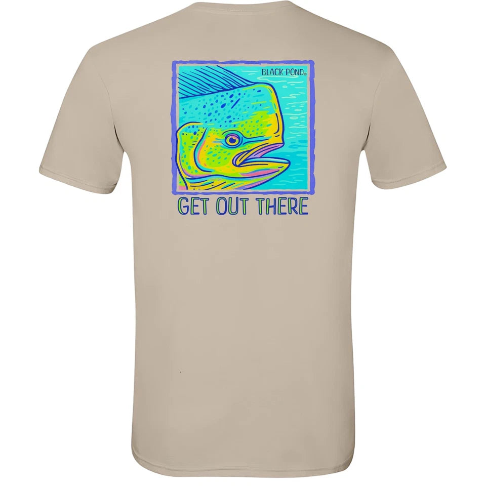 Black Pond Saltwater Series Men's T-shirt Offshore Fishing Mahi Dorado Dolphin