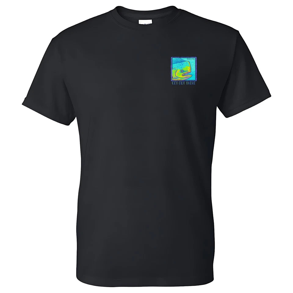 Black Pond Saltwater Series Men's T-shirt Offshore Fishing Mahi Dorado Dolphin