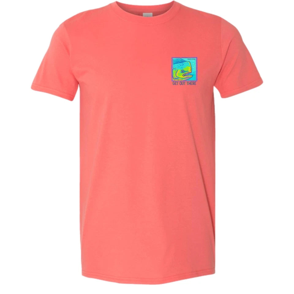 Black Pond Saltwater Series Men's T-shirt Offshore Fishing Mahi Dorado Dolphin