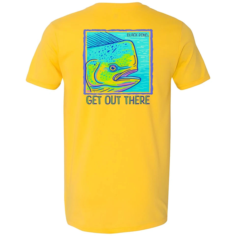Black Pond Saltwater Series Men's T-shirt Offshore Fishing Mahi Dorado Dolphin