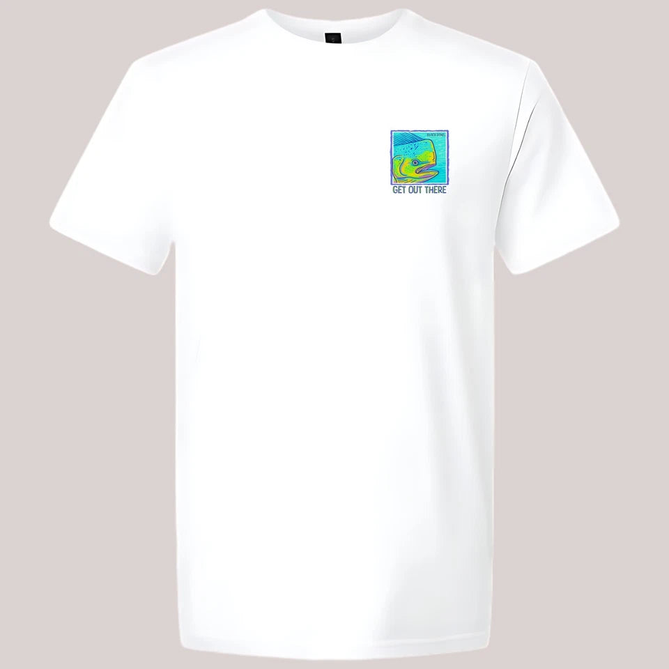 Black Pond Saltwater Series Men's T-shirt Offshore Fishing Mahi Dorado Dolphin