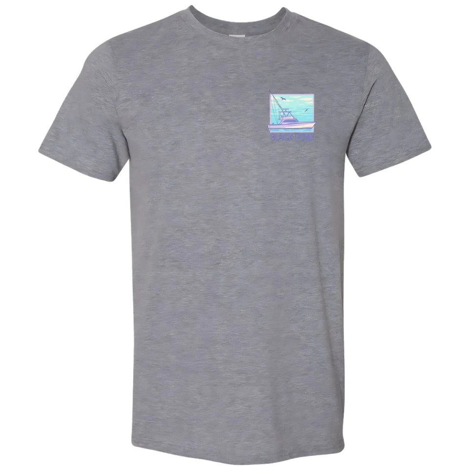 Black Pond Saltwater Series Fishing Yacht Men's T-shirt Offshore Fishing