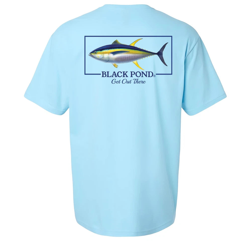 Black Pond Saltwater Series Yellow Fin Tuna Men's T-shirt Offshore Fishing