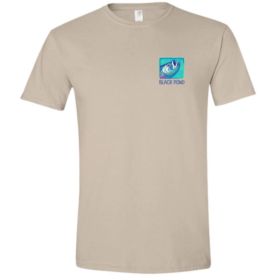 Black Pond Saltwater Series Tarpon Fish Men's T-shirt Inshore Fishing