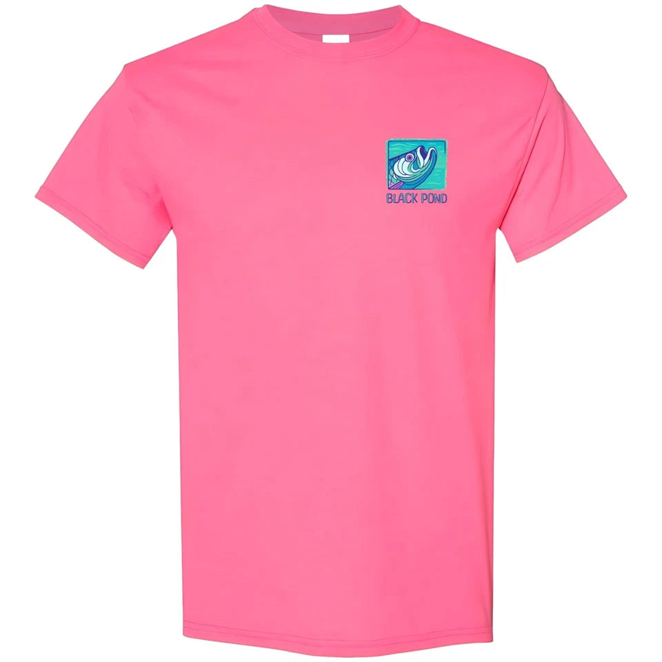 Black Pond Saltwater Series Tarpon Fish Men's T-shirt Inshore Fishing