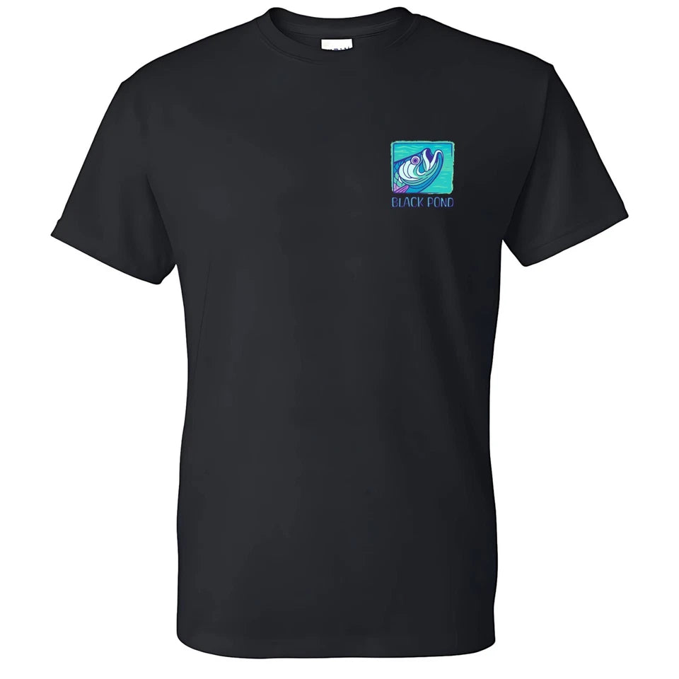 Black Pond Saltwater Series Tarpon Fish Men's T-shirt Inshore Fishing