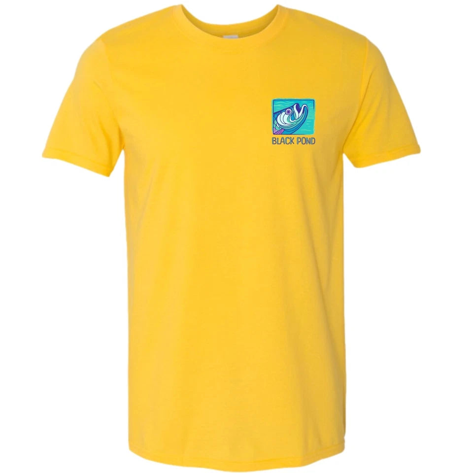 Black Pond Saltwater Series Tarpon Fish Men's T-shirt Inshore Fishing