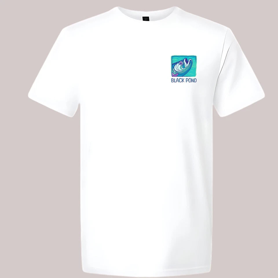 Black Pond Saltwater Series Tarpon Fish Men's T-shirt Inshore Fishing