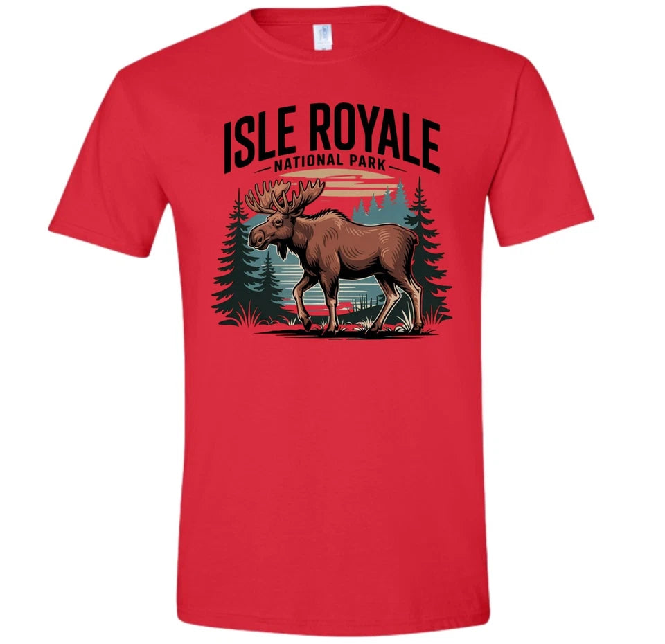 Isle Royale National Park T-Shirt Moose Nature Hiking Outdoors