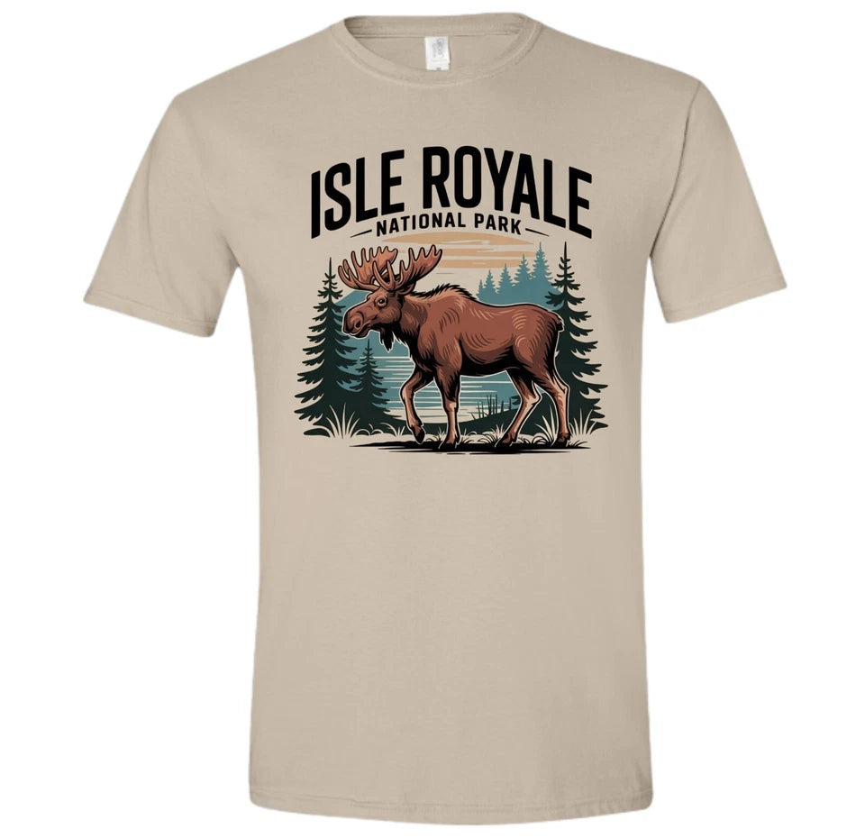 Isle Royale National Park T-Shirt Moose Nature Hiking Outdoors