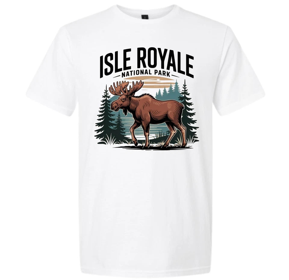 Isle Royale National Park T-Shirt Moose Nature Hiking Outdoors