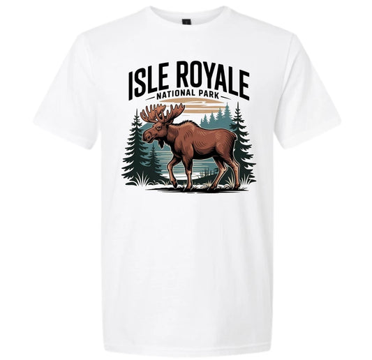 Isle Royale National Park T-Shirt Moose Nature Hiking Outdoors