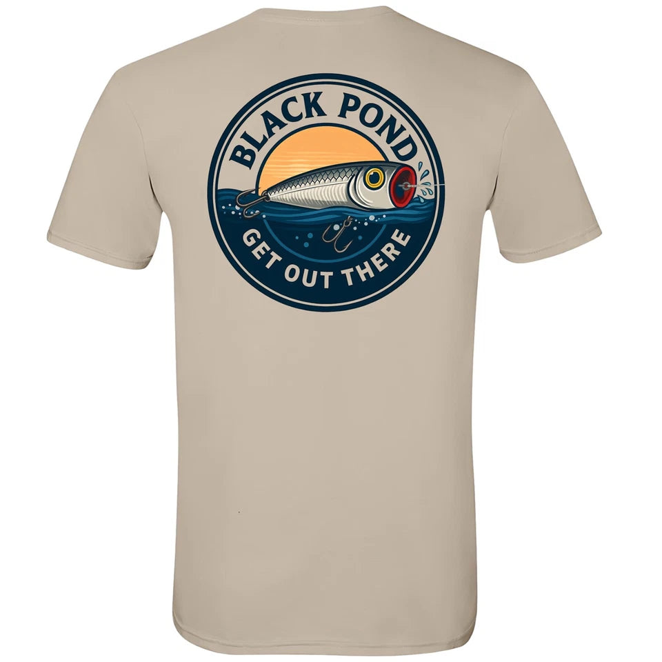 Black Pond Freshwater Series Men's T-shirt Bass Fishing Popper Lure