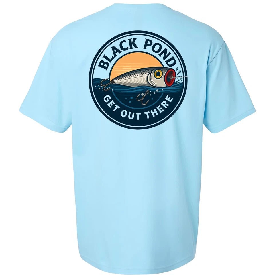 Black Pond Freshwater Series Men's T-shirt Bass Fishing Popper Lure