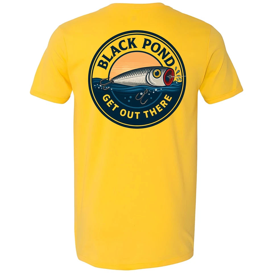 Black Pond Freshwater Series Men's T-shirt Bass Fishing Popper Lure